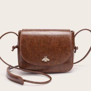 Bee Decor Flap Crossbody Bag